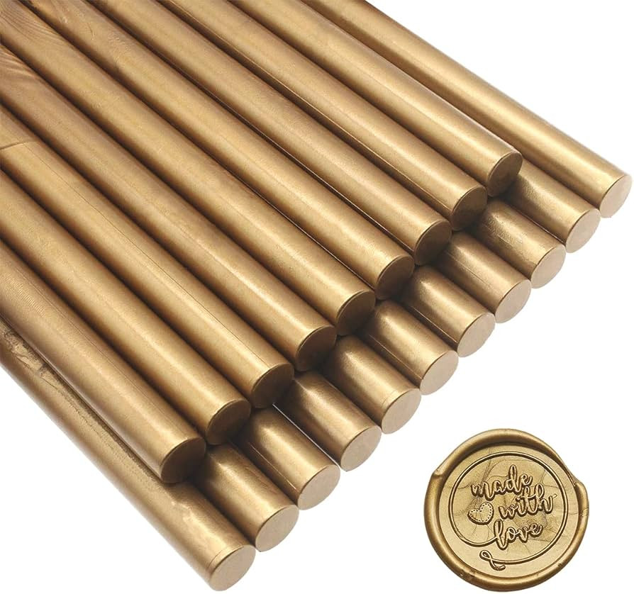 20 Pcs Premium Mailable Glue Gun Sealing Wax Sticks for Wax Seal Stamp, Great for Wedding Invitat... | Amazon (US)
