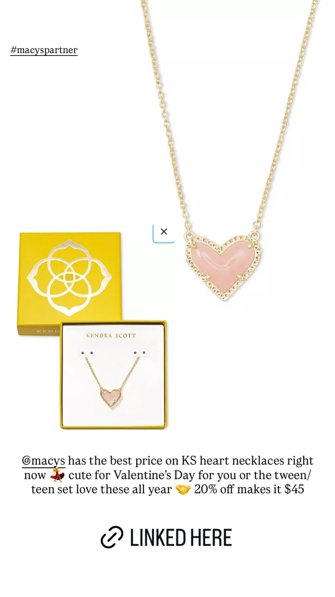 @macys has the best price on KS heart necklaces right now 💃 cute for Valentine’s Day for you or the tween/teen set love these all year 🤝 20% off makes it $45 #macyspartner

#LTKSaleAlert #LTKValentine