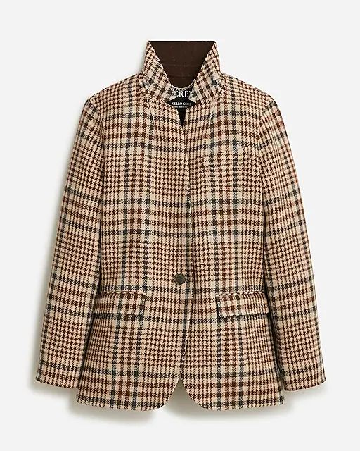 Leighton blazer-jacket in plaid double-faced wool blend | J. Crew US