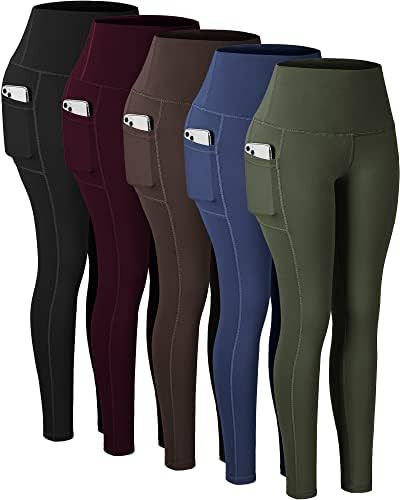CHRLEISURE Leggings with Pockets for Women, High Waisted Tummy Control Workout Yoga Pants | Amazon (US)
