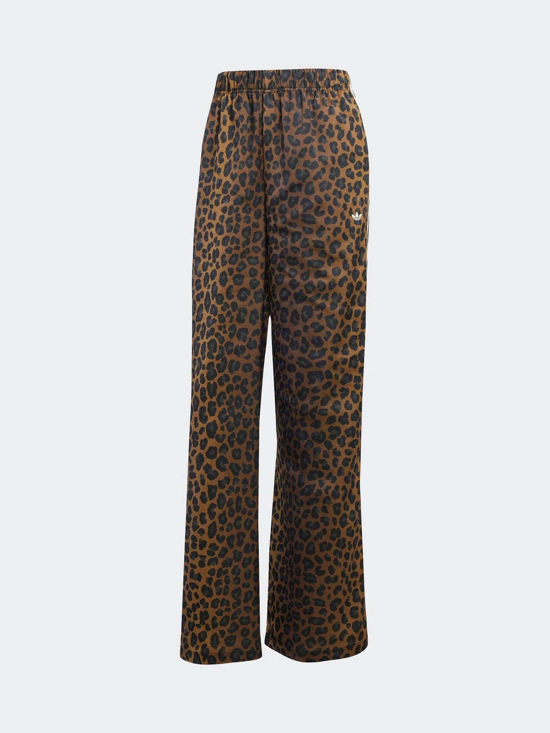 adidas originals adidas Originals Animal Print Satin Wide Leg Trousers | Next US