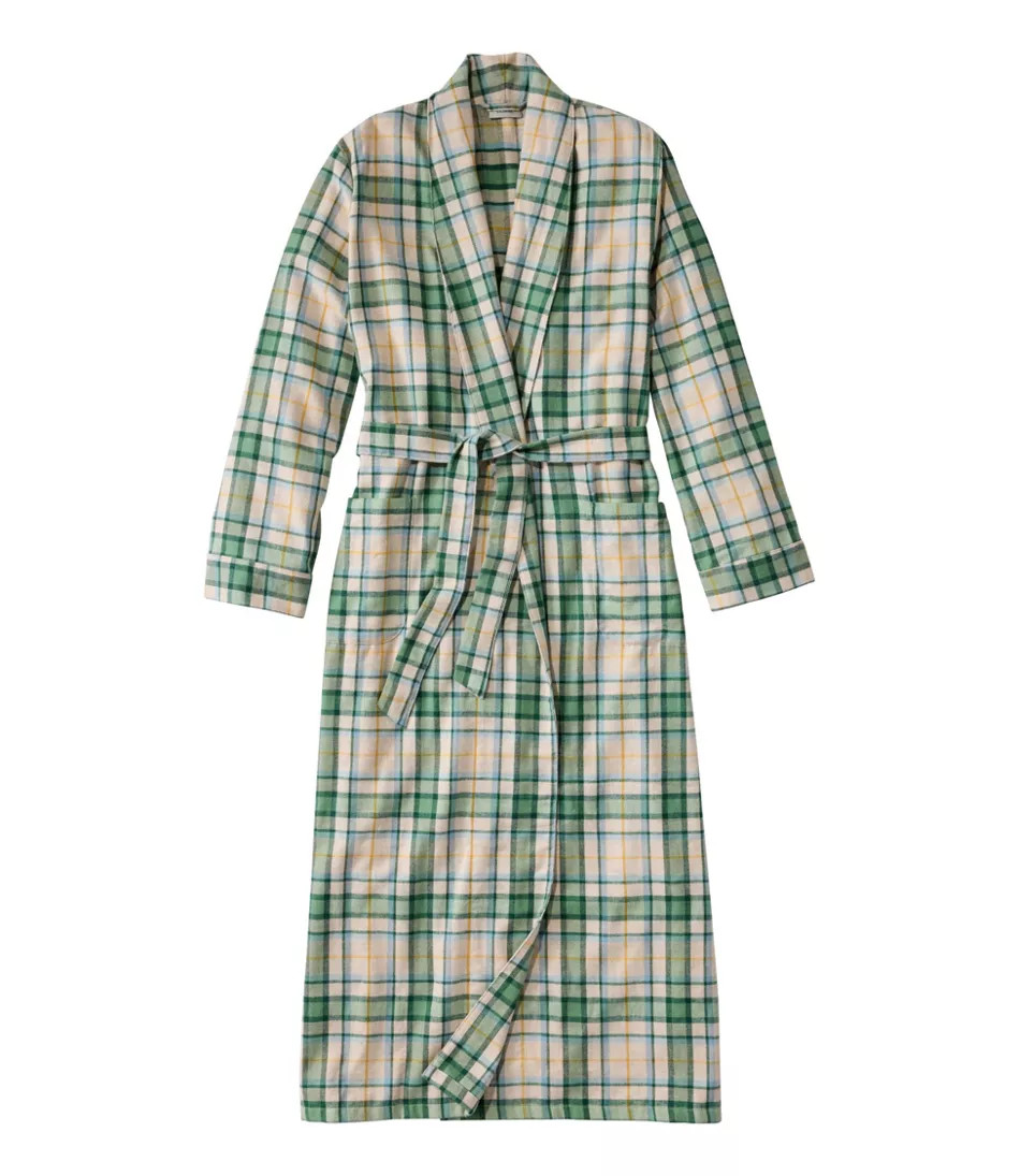 Women's Scotch Plaid Flannel Robe Rob Roy Small L.L.Bean | L.L. Bean