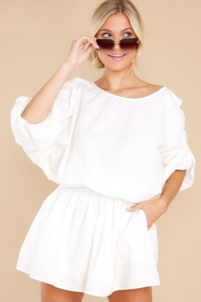 Live A Little White Two Piece Set | Red Dress 