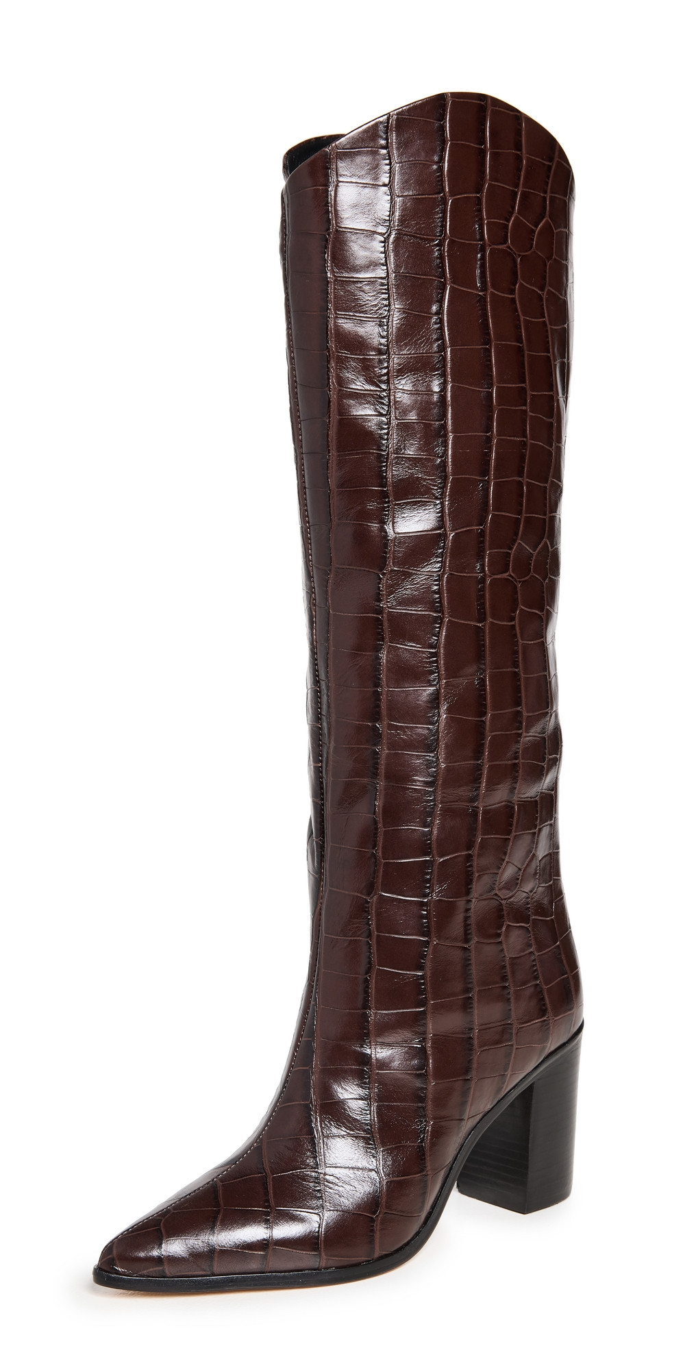 Schutz Maryana Block Boots Dark Chocolate 9.5 | Shopbop