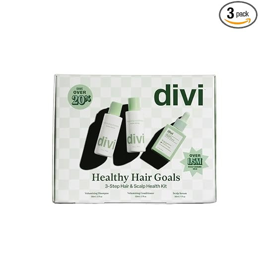 Divi Healthy Hair Goals Bundle - 30ml Hair Serum, 2 Fl Oz Volumizing Shampoo, & 2 Fl Oz Volumizin... | Amazon (US)