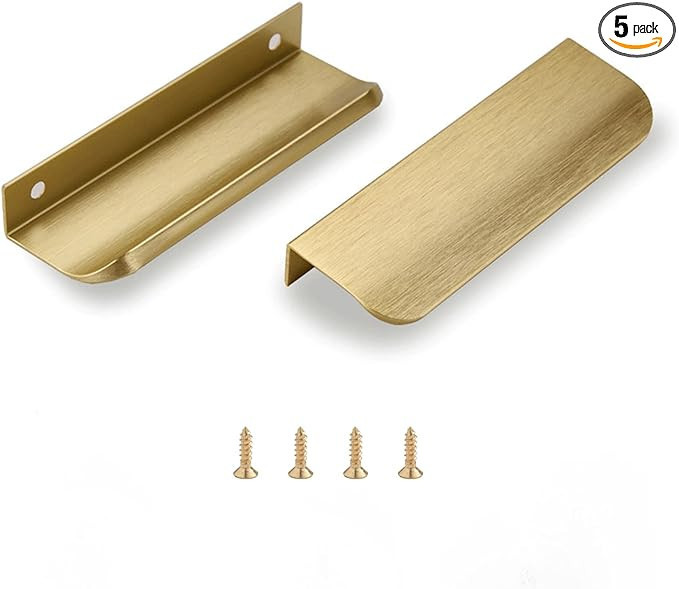 Satanga Edge Finger Pull for cabinets Kitchen Concealed Drawer pulls Aluminum Hidden Door Handle ... | Amazon (US)