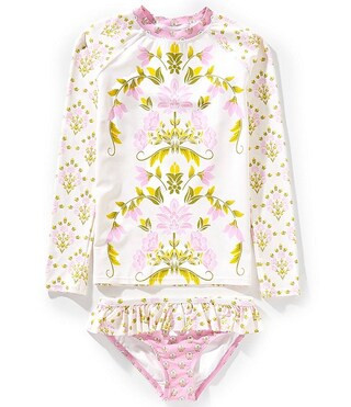 A Loves A Big Girls 7-16 Rashguard Two-Piece Swimsuit | Dillard's | Dillard's