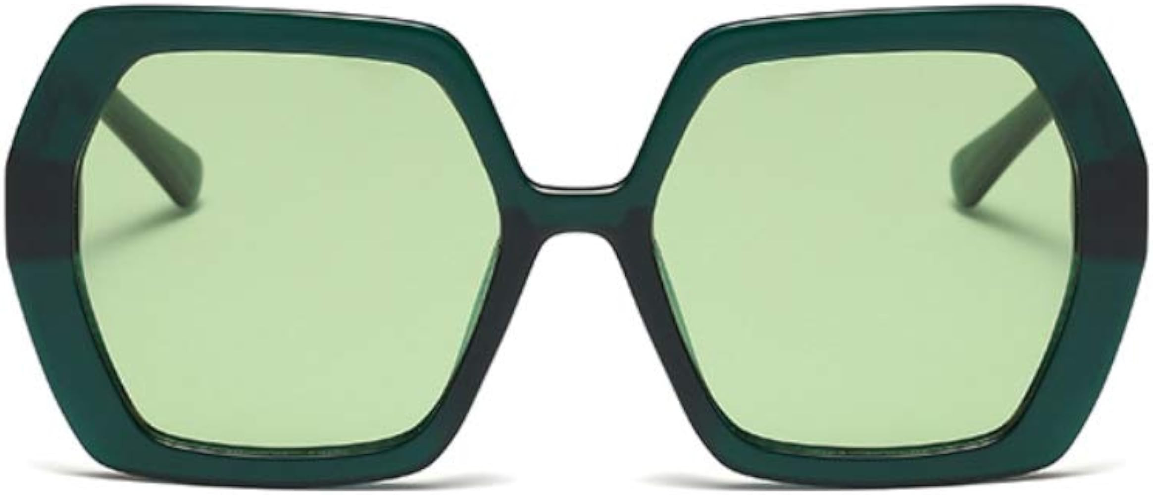 Thick Hexagonal Retro Sunglasses for Women Men Trendy 60s Vintage Glasses | Amazon (US)
