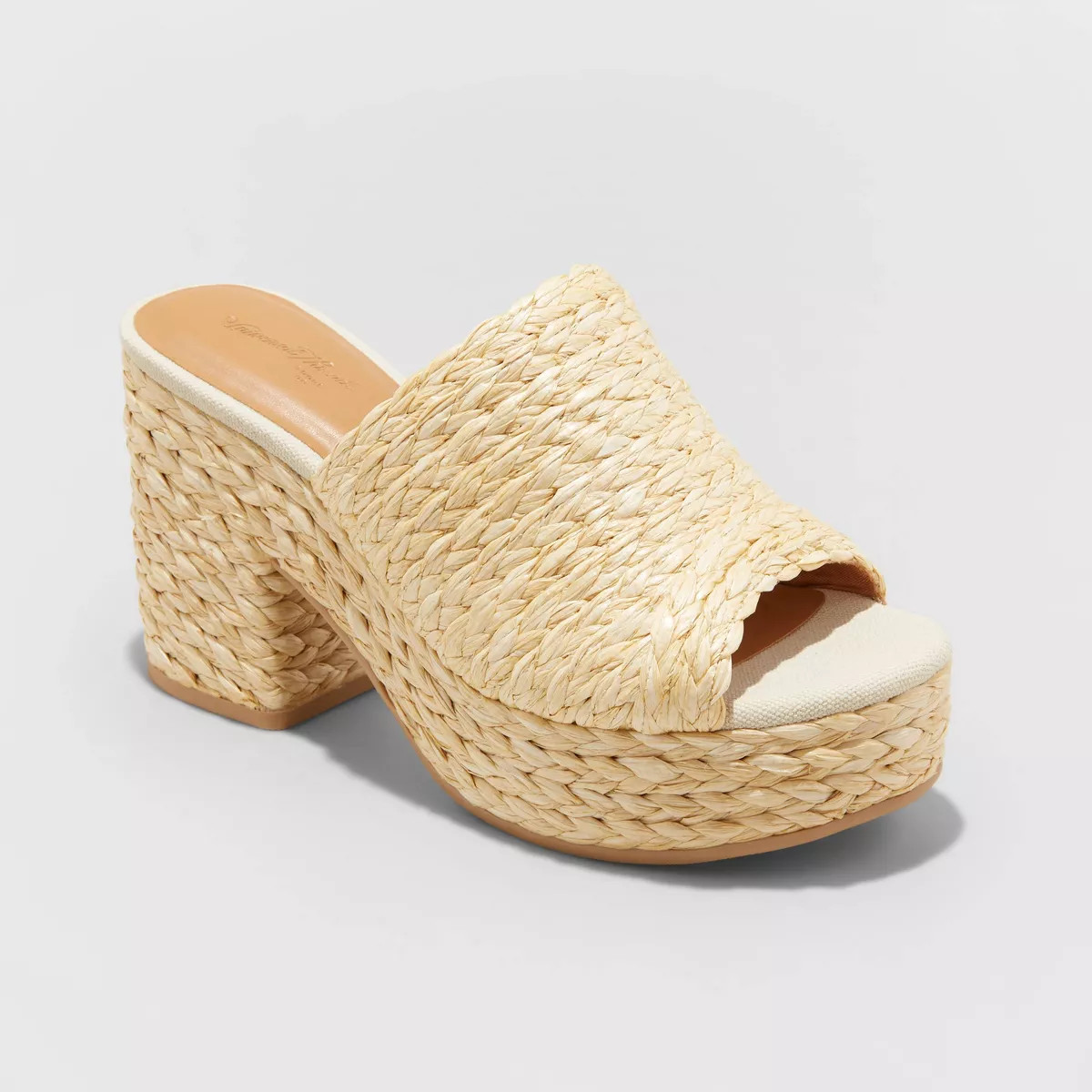 Women's Nessa Platform Mule Heels - Universal Thread™ Light Beige | Target