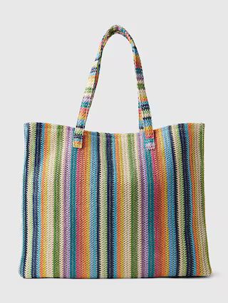 Striped Straw Tote Bag | Gap (US)