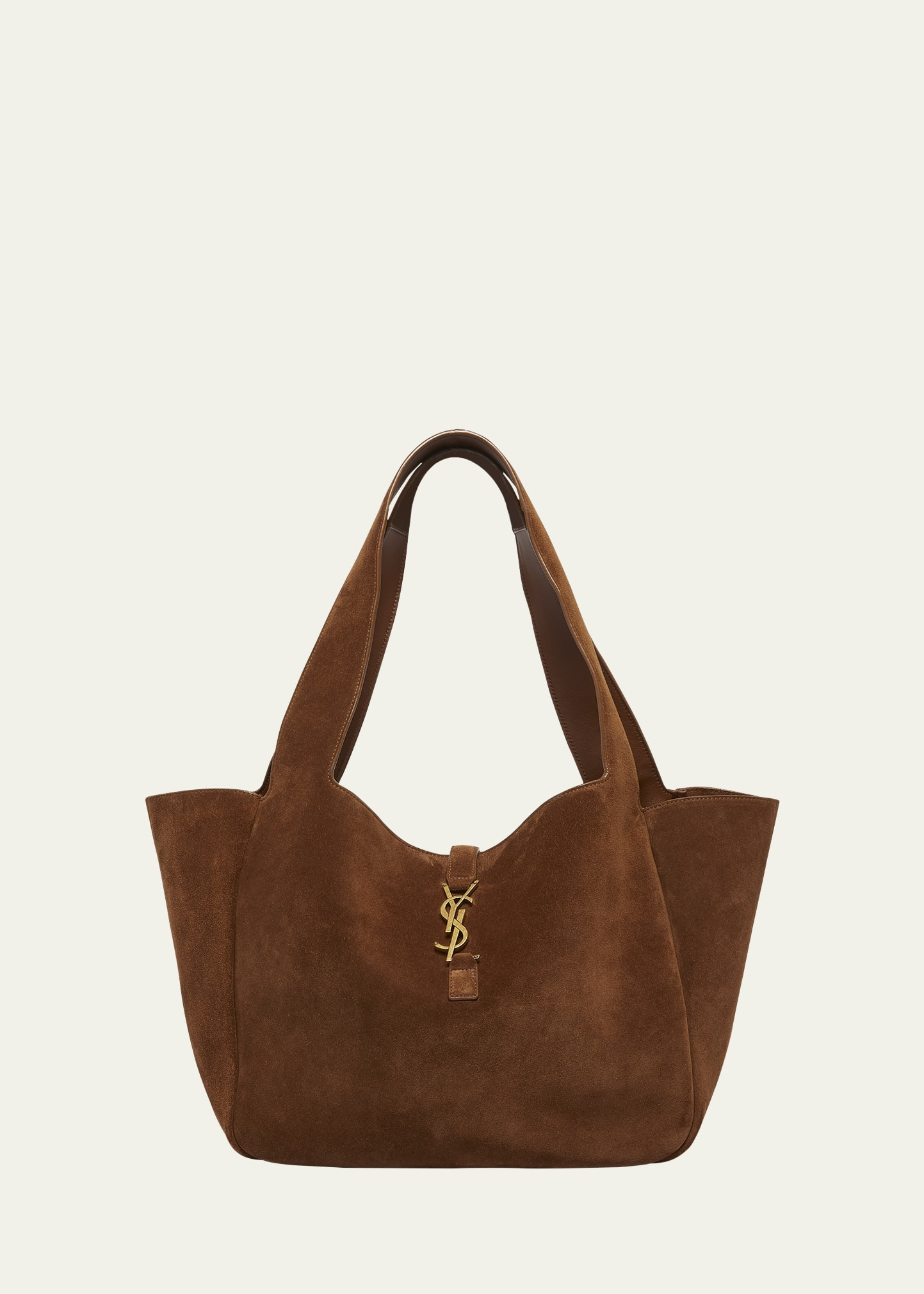 Saint Laurent Bea YSL Cabas Tote Bag in Suede | Bergdorf Goodman
