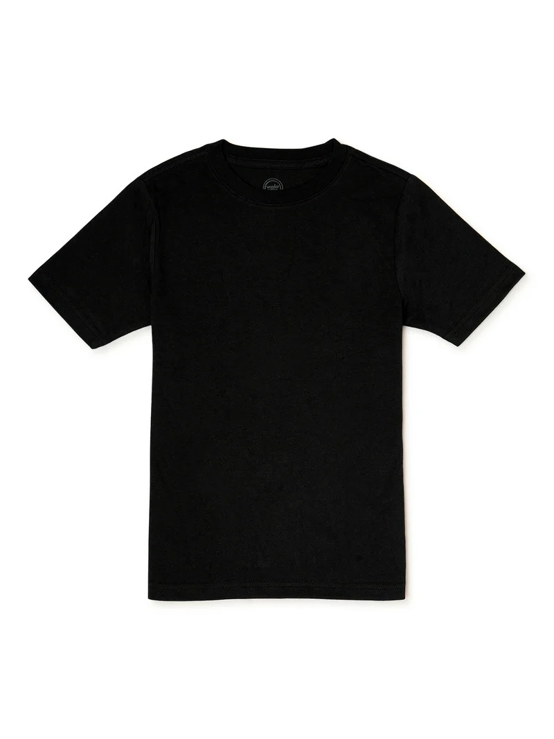 Wonder Nation Boys Kid Tough Tee with Short Sleeves, Sizes 4-18 & Husky | Walmart (US)