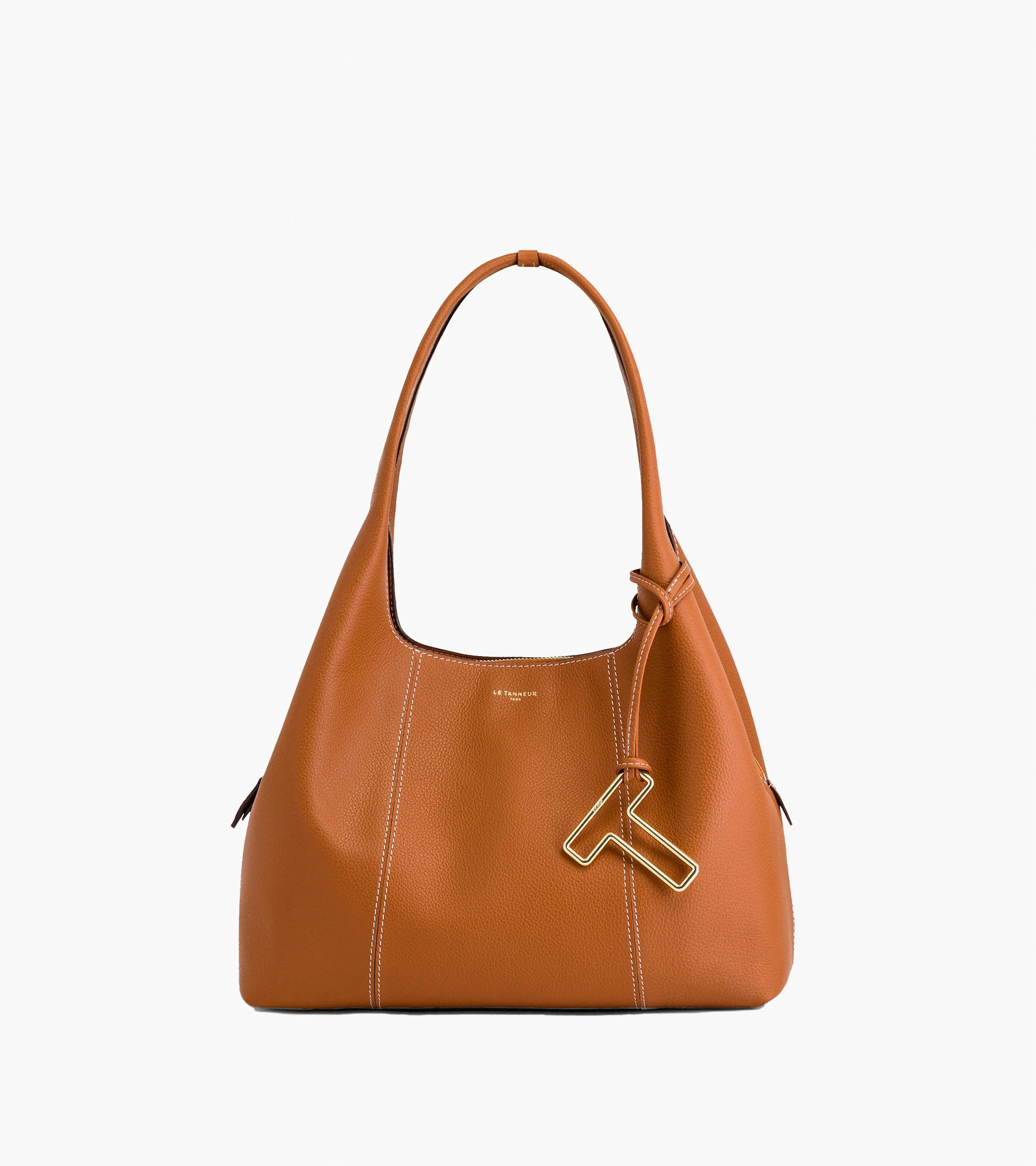 Juliette medium-sized shoulder bag in grained leather | Le Tanneur