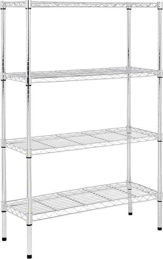 Amazon.com: Amazon Basics 4-Shelf Adjustable, Heavy Duty Storage Shelving Unit (350 lbs loading c... | Amazon (US)
