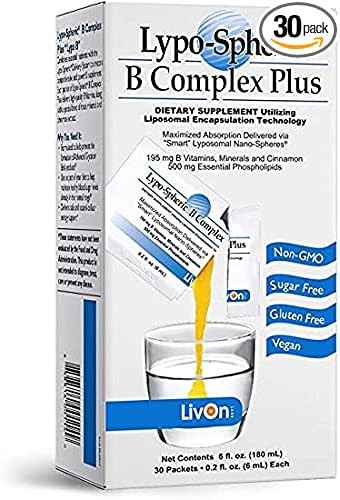 Lypo-Spheric B Complex Plus – 30 Packets – 195 mg B Vitamins, Minerals & Cinnamon Per Packet ... | Amazon (US)