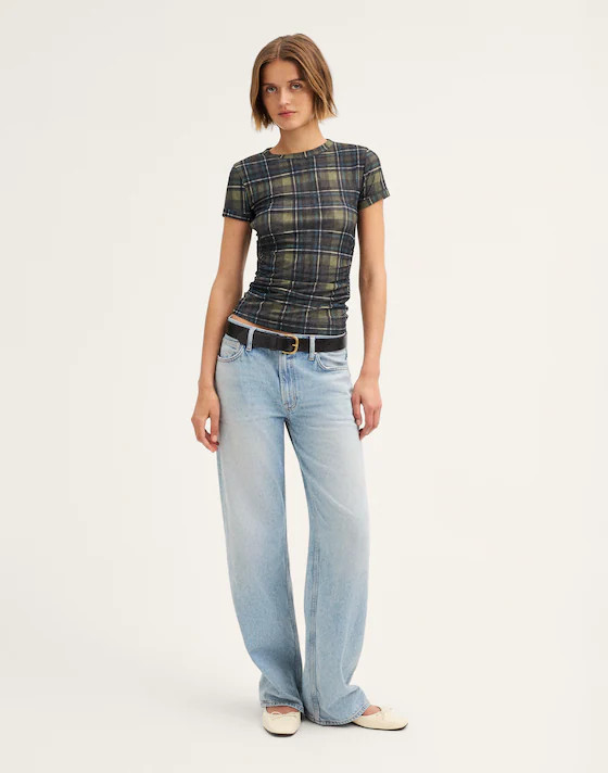 Ruched Cap-Sleeve Tee | Madewell
