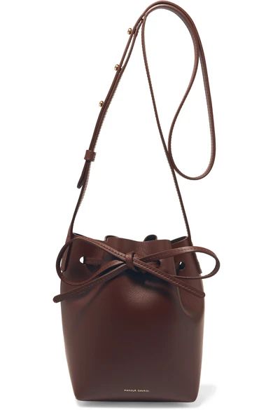 Mansur Gavriel - Mini Mini Leather Bucket Bag - Burgundy | NET-A-PORTER (US)