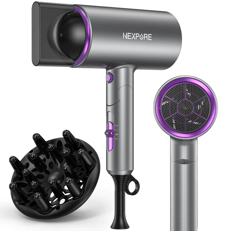 NEXPURE New Upgrade Professional Ionic Hair Dryer, 2000W Powerful Blow Dryer with Diffuser and Co... | Walmart (US)