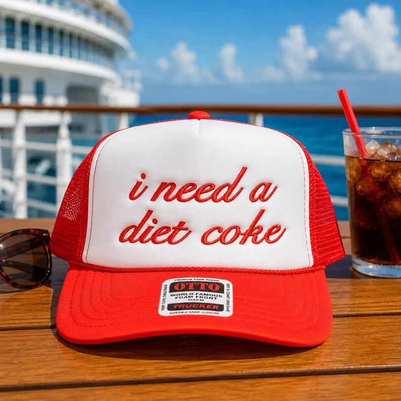 I Need a Diet Coke Embroidered Retro Trucker Hat - Etsy | Etsy (Global)