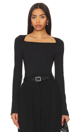 Megan Knit Top in Black | Revolve Clothing (Global)