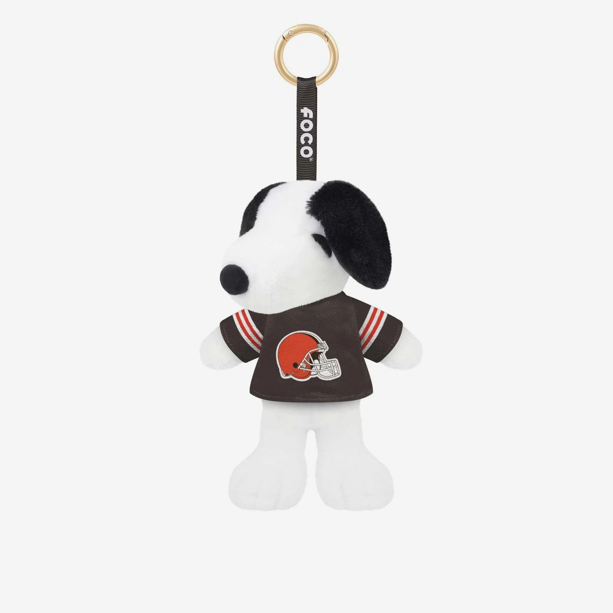 Cleveland Browns Plush Snoopy Peanuts Bag Charm Keychain | FOCO inc