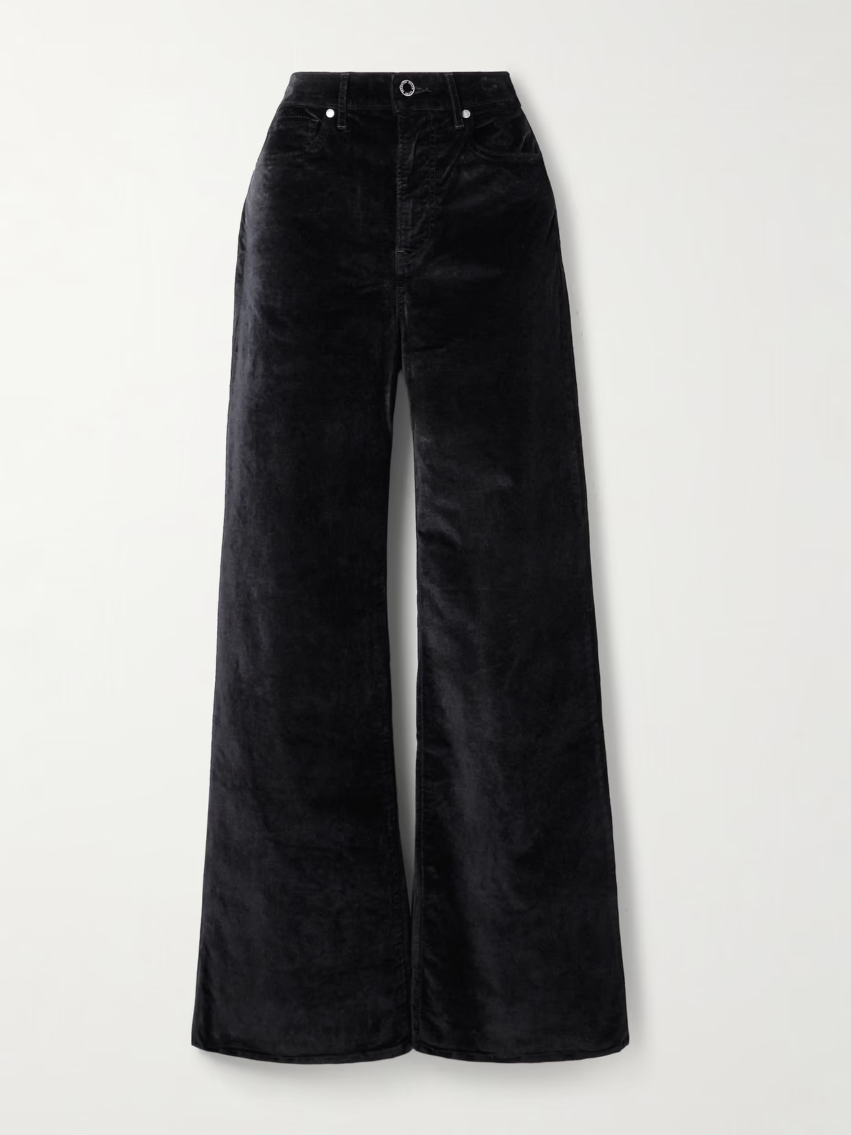Veronica Beard - Taylor Cotton-blend Velvet Wide-leg Pants - Black | NET-A-PORTER (US)
