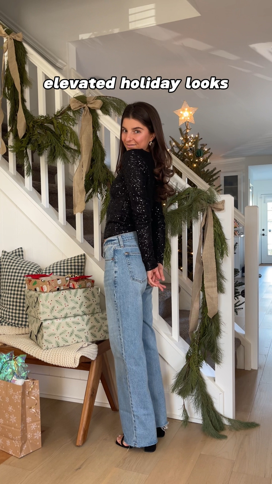 realistic elevated holiday looks 💫 code AFVIVIANE for stackable 15% off 
jeans: 24 short in medium raw hem
tops: xs or xxs
dresses: xxs petite

#LTKsalealert #LTKGiftGuide #LTKSeasonal