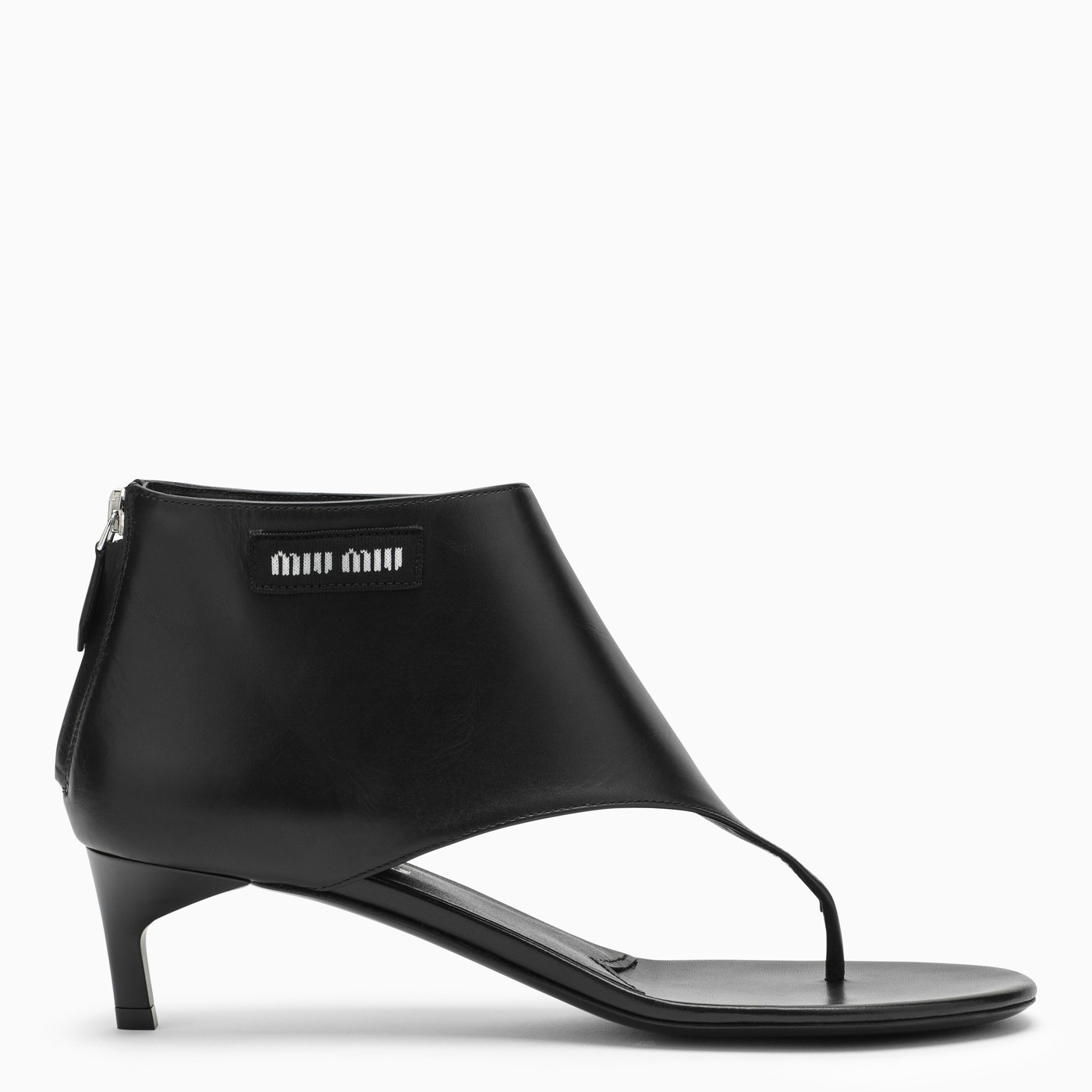 Black leather thong boot | The Double F