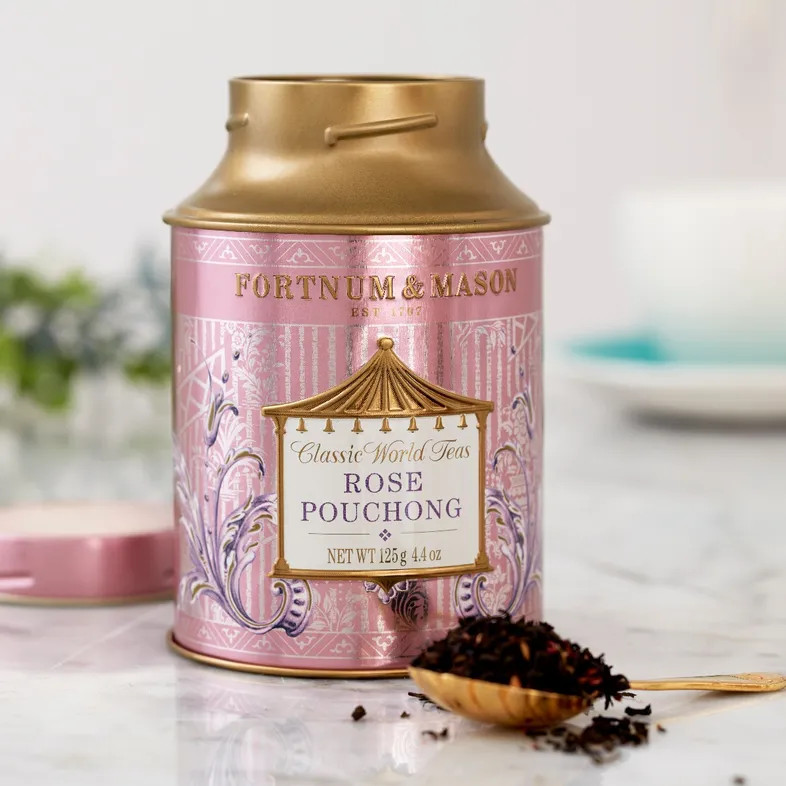 Rose Pouchong Tea, 125g Loose Leaf Tin | Fortnum & Mason