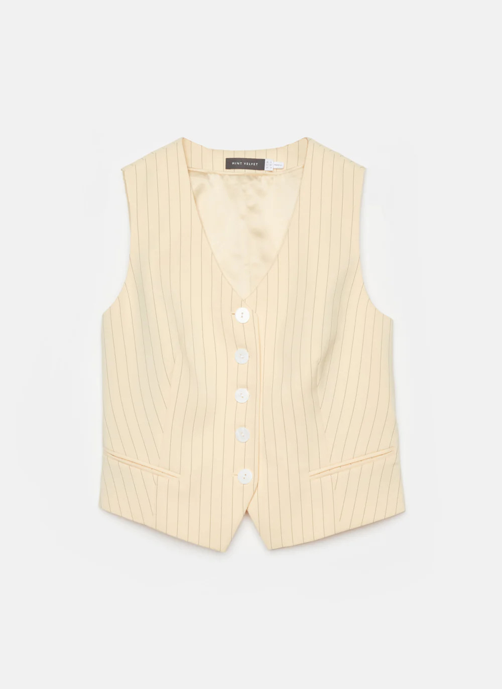 SHOP THE LOOKYellow Pinstripe Waistcoat€129.00Colour: YellowSize Guide
  
Choose your sizeChoos... | Mint Velvet