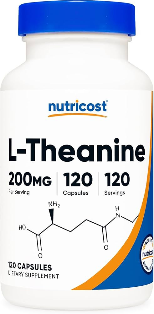 Nutricost L-Theanine 200mg, 120 Capsules, Double Strength - Non-GMO, Gluten Free | Amazon (US)
