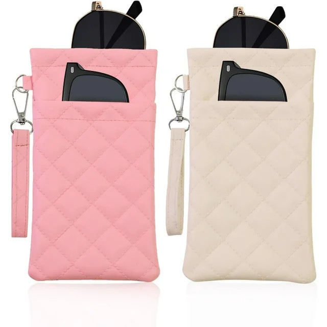 Double Eyeglass Case Soft Dual Glasses Case For Women Men Travel Squeeze Top Sunglasses Cases Eye... | Walmart (US)