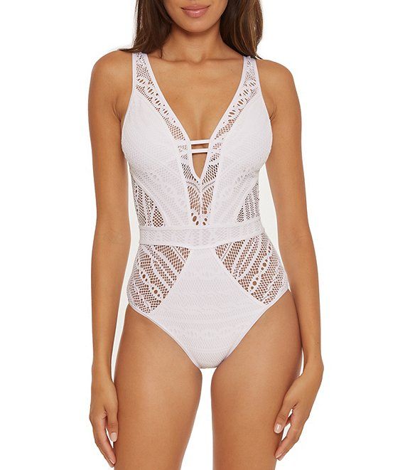 Core Classics Color Play Show & Tell Plunge One Piece Swimsuit | Dillard's