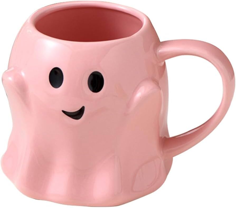 14oz Halloween Ghost Mug Cute Ceramic Ghost Coffee Mug Adorable Ghost Elf Decoration Spooky Ghost... | Amazon (US)