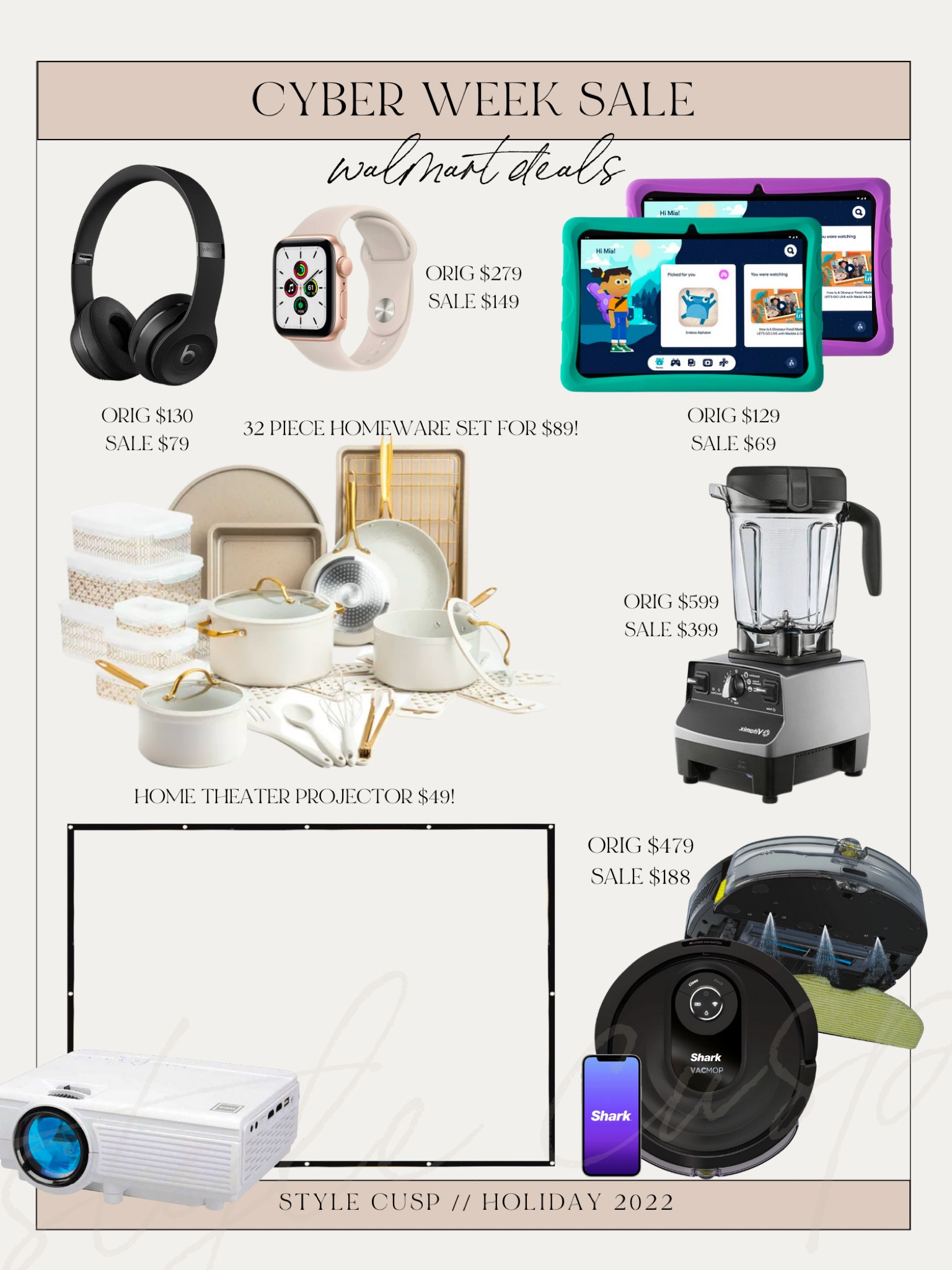 Walmart cyber deals on robot vac, vitamix, Apple Watch, and more! 

#LTKGiftGuide #LTKCyberweek #LTKsalealert