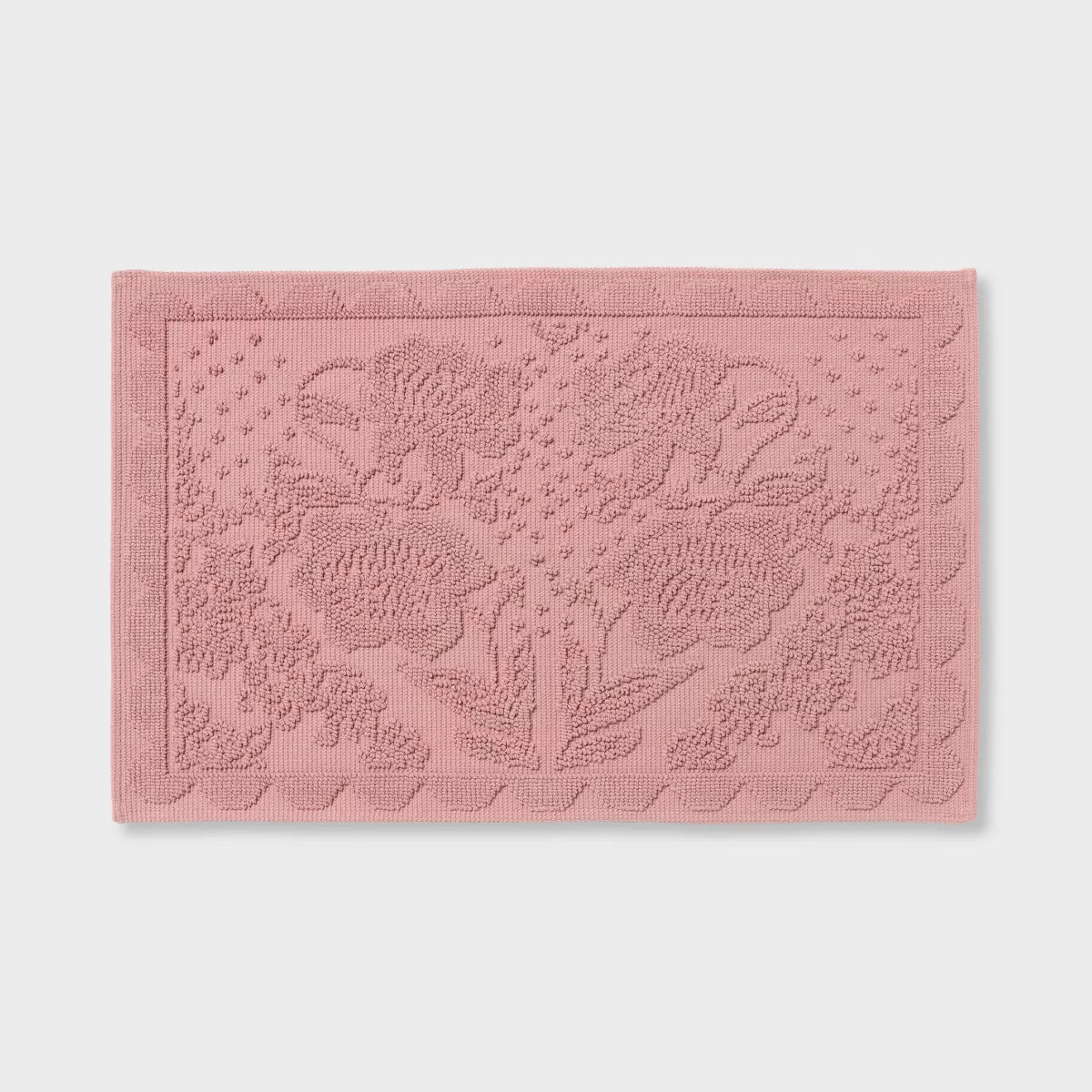 20"x30" Valentine's Day Woven Jacquard Bath Rug Pink - Threshold™ | Target