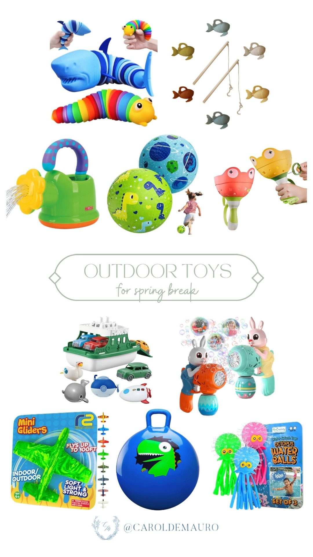 Getting outside for spring break is so much easier when you have these sensory-friendly slug fidgets and a colorful dinosaur hopper ready to go. From pool-day octopus water balls to that classic ferry boat for the bathtub or beach, these fun finds keep the energy high and the screens off all week long!

amazon finds, screen free activities, kids toy, toddler, play based learning, mom hacks, life with toddlers, garden play

#LTKootd #LTKU #LTKSeasonal