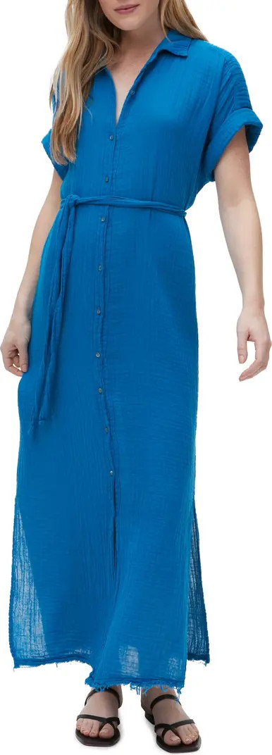 Michael Stars Allen Tie Waist Maxi Shirtdress | Nordstrom | Nordstrom