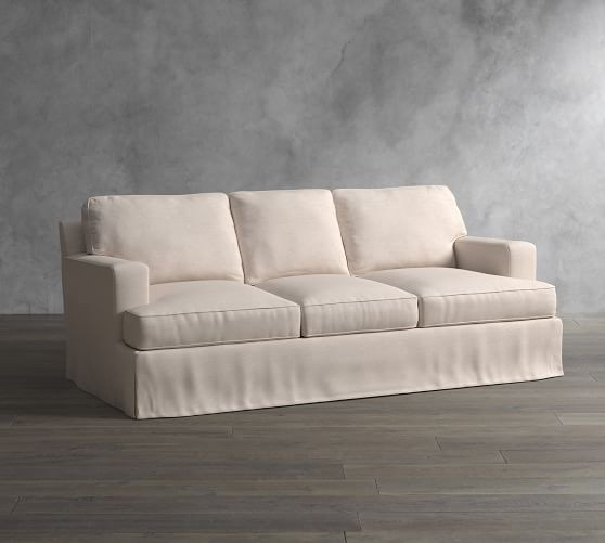 Townsend Square Arm Slipcovered Sofa | Pottery Barn (US)