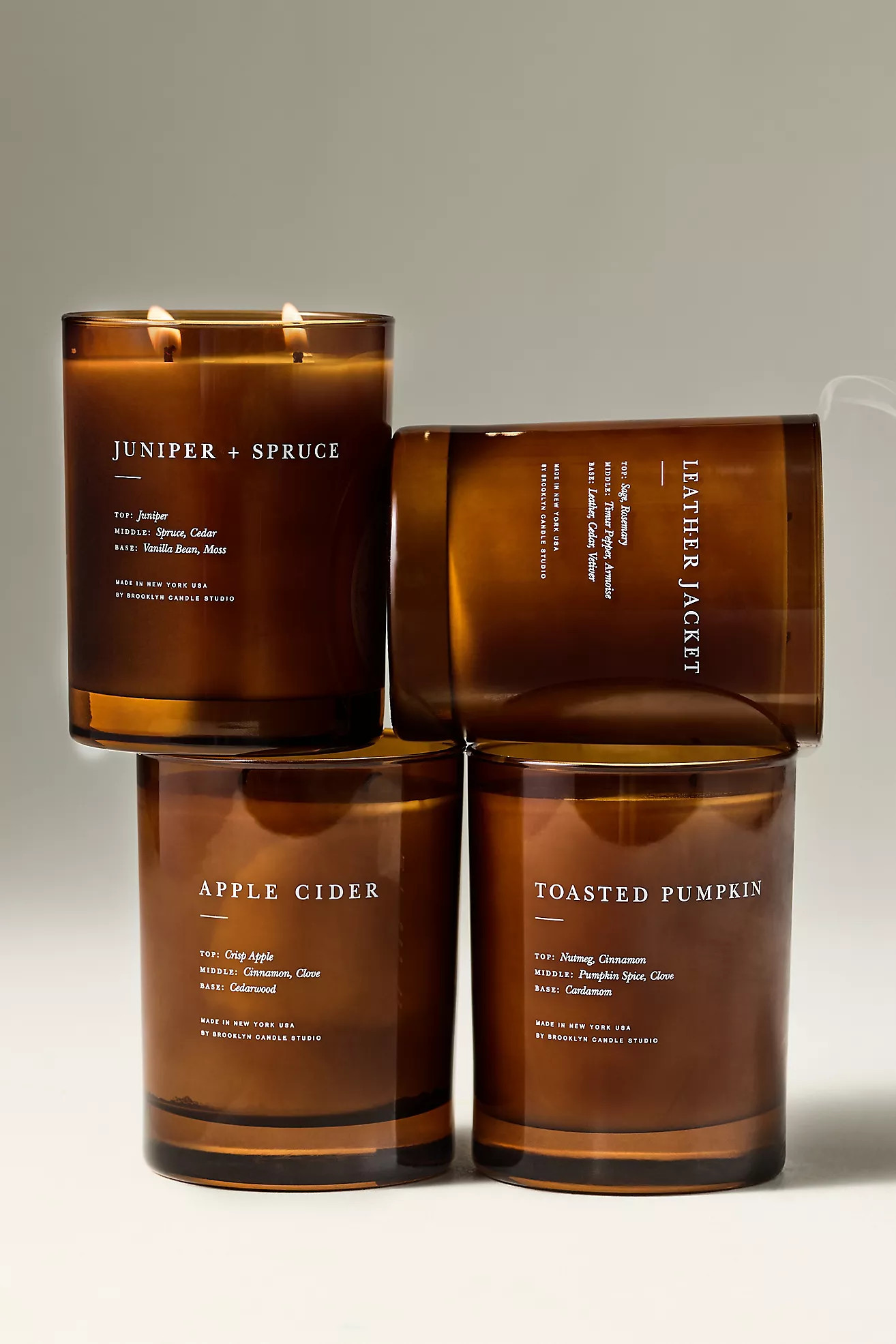 Brooklyn Candle Studio Woody Juniper & Spruce Glass Jar Candle | Anthropologie (US)