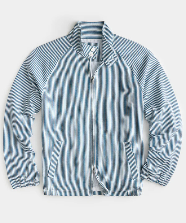 Knit Seersucker Harrington Jacket | Todd Snyder