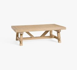 Farmhouse Trestle Rectangular Coffee Table (54") | Pottery Barn (US)