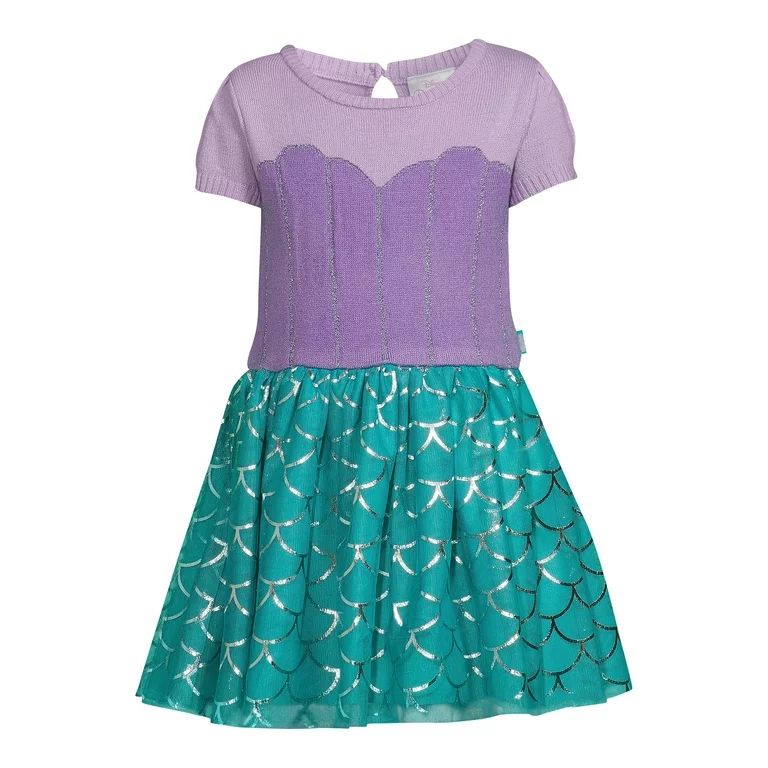 Disney Toddler Girls Little Mermaid Cosplay Dress, Sizes 12M-5T - Walmart.com | Walmart (US)