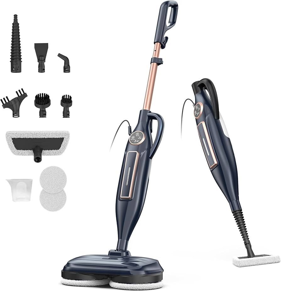 DEVOAC VM6 Scrubbing Steam Mop with Rotating Mop Pads, 10 in 1 Steam Mop, Lightweight Spin Mop & ... | Amazon (US)