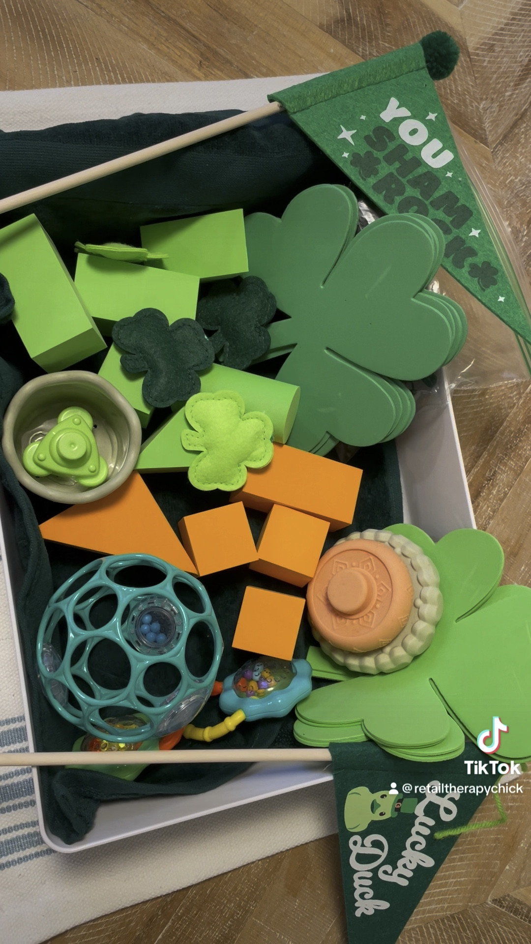The cutest St. Patrick’s day sensory bin your kiddos will love! 

Different textures, sounds and colors make this a long lasting entertaining activity! 

#targetfinds
#stpatricksdayactivity
#shamrocktheme
#shamrockactivities
#targetorganization
#hobbylobby
#target
#amazon

#LTKSeasonal #LTKbaby #LTKkids