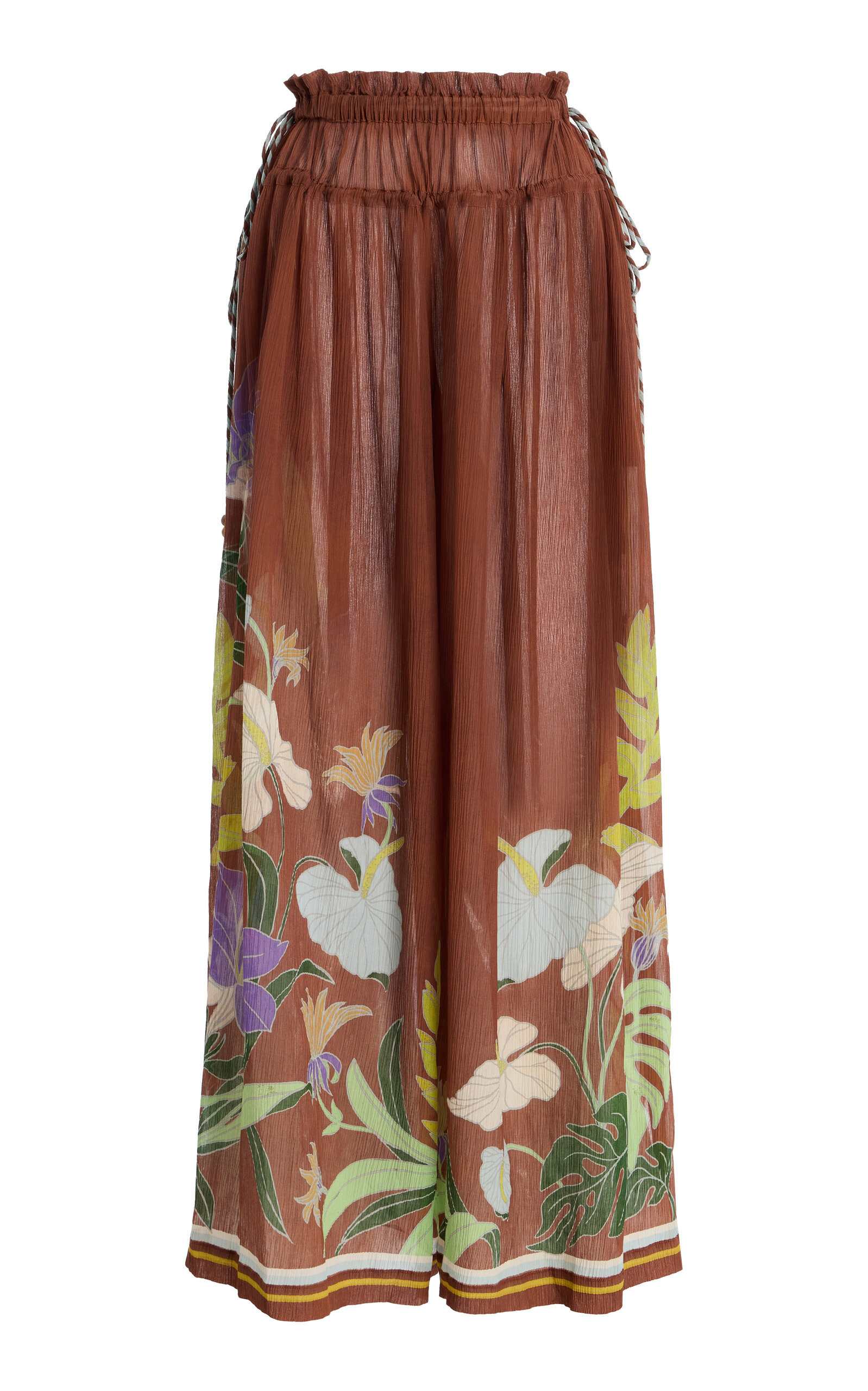 Alfie Ruched Cotton-Silk Wide-Leg Pants | Moda Operandi (Global)