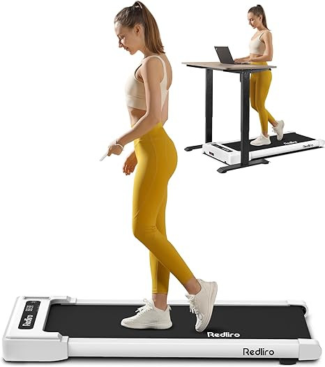 Redliro Walking Pad Treadmill Under Desk, Portable Mini Treadmill with Remote Control, Bluetooth,... | Amazon (US)