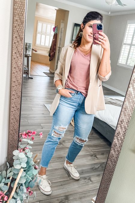 The way a good blazer elevates an outfit, amazing. This blazer is such good quality and they come in many different colors. Your wardrobe needs this! 

#LTKOver40 #LTKWorkwear #LTKFindsUnder100