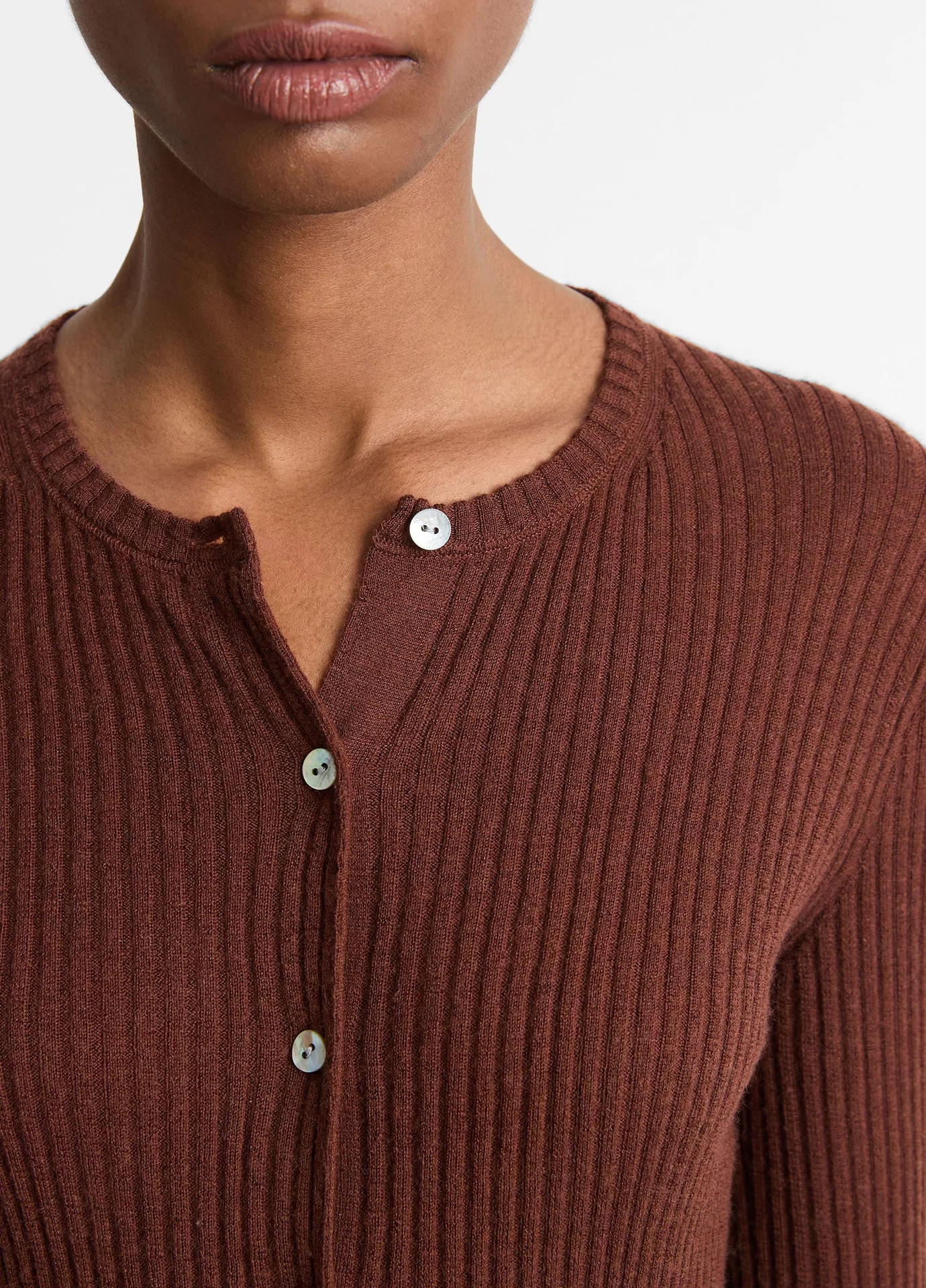 Cashmere-Silk Ribbed Cardigan | Vince LLC