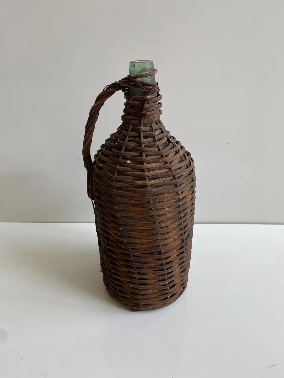 Vintage Wicker Covered Bottle Demijohn Demi John Medium - Etsy | Etsy (US)